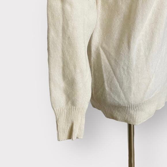 Cervelle Vintage V-Neck Sweater White - Picture 5 of 7